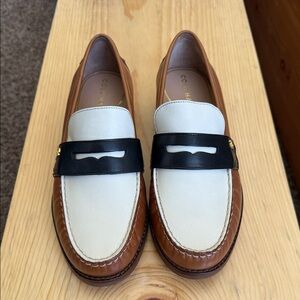 Cole Haan Women's Brown, White, and Black Loafers